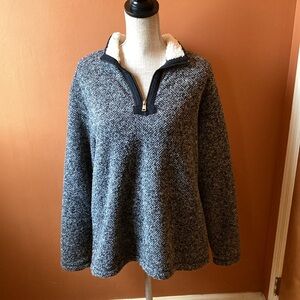 Orvis sherpa lined tweed 1/4 zip pullove - XL